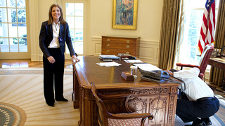 Obama And Caroline Kennedy Play Hide And Seek In Oval Office